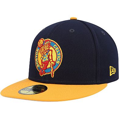 Men's New Era Navy/Gold Boston Celtics Midnight 59FIFTY Fitted Hat