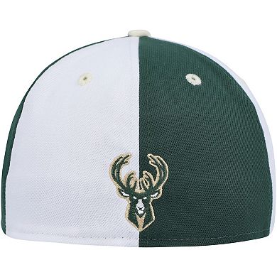 Men's New Era Hunter Green/White Milwaukee Bucks Griswold 59FIFTY Fitted Hat
