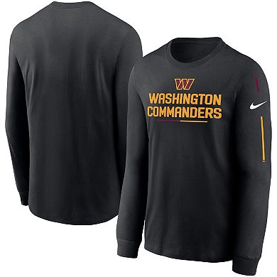 Men's Nike Black Washington Commanders Team Slogan Long Sleeve T-Shirt