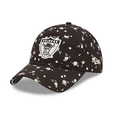 Women's New Era Black Las Vegas Raiders  Floral 9TWENTY Adjustable Hat