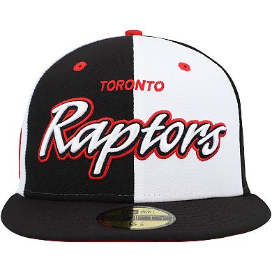 Men's New Era Black/White Toronto Raptors Griswold 59FIFTY Fitted Hat