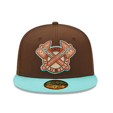 Men's New Era Brown/Mint Atlanta Braves 150th Anniversary Walnut Mint 59FIFTY Fitted Hat