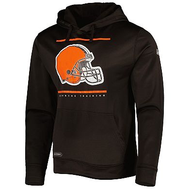 Men's New Era Brown Cleveland Browns Combine Authentic Split Defense Pullover Hoodie