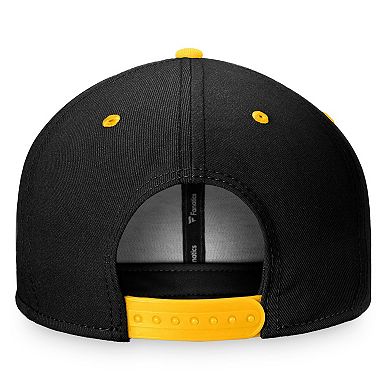 Men's Fanatics Branded Black/Gold Boston Bruins Heritage Retro Two-Tone Snapback Hat