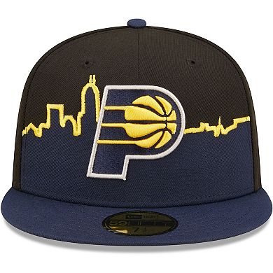 Men's New Era Navy/Black Indiana Pacers 2022 Tip-Off 59FIFTY Fitted Hat