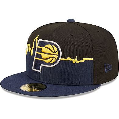 Men's New Era Navy/Black Indiana Pacers 2022 Tip-Off 59FIFTY Fitted Hat