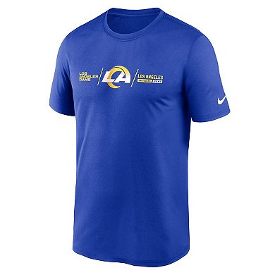 Men's Nike Royal Los Angeles Rams Horizontal Lockup Legend Performance T-Shirt