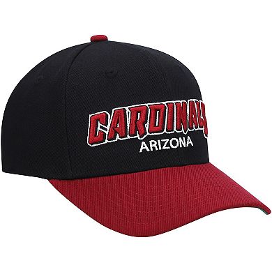 Youth Mitchell & Ness Black/Cardinal Arizona Cardinals Shredder Adjustable Hat