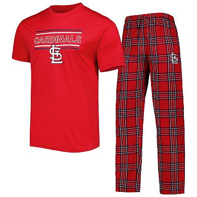 Men's Concepts Sport Red/Navy St. Louis Cardinals Badge T-Shirt & Pants Sleep Set