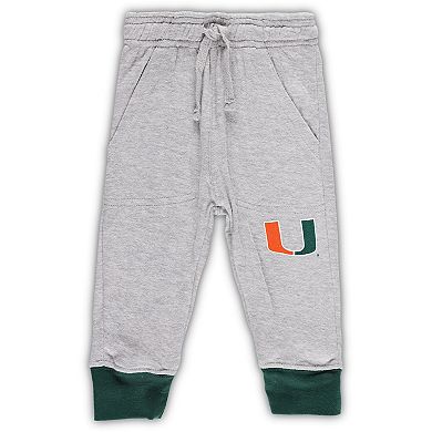 Infant Wes & Willy Heather Gray Miami Hurricanes Jie Jie Long Sleeve Bodysuit & Pants Set