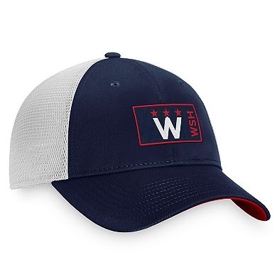 Men's Fanatics Branded Navy/White Washington Capitals Authentic Pro Trucker Snapback Hat
