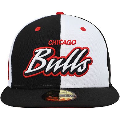 Men's New Era Black/White Chicago Bulls Griswold 59FIFTY Fitted Hat