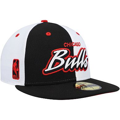 Men's New Era Black/White Chicago Bulls Griswold 59FIFTY Fitted Hat