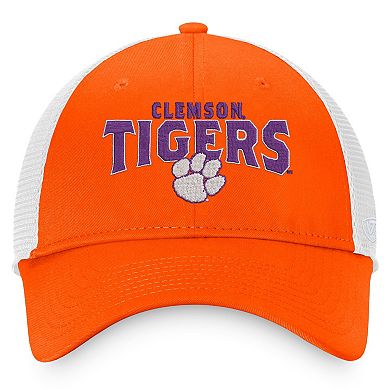 Men's Top of the World Orange Clemson Tigers Breakout Trucker Snapback Hat