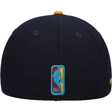 Men's New Era Navy/Gold San Antonio Spurs Midnight 59FIFTY Fitted Hat