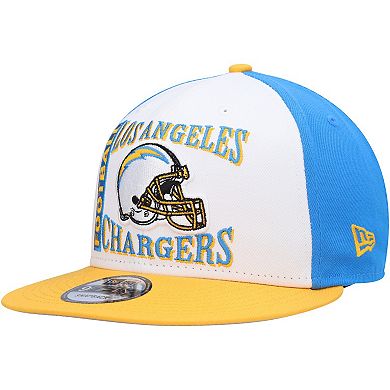 Men's New Era White/Gold Los Angeles Chargers  Retro Sport 9FIFTY Snapback Hat