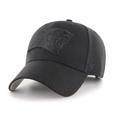 Men's '47 Black Carolina Panthers  Tonal MVP Adjustable Hat
