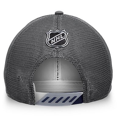 Men's Fanatics Branded Charcoal Nashville Predators Authentic Pro Home Ice Trucker Snapback Hat