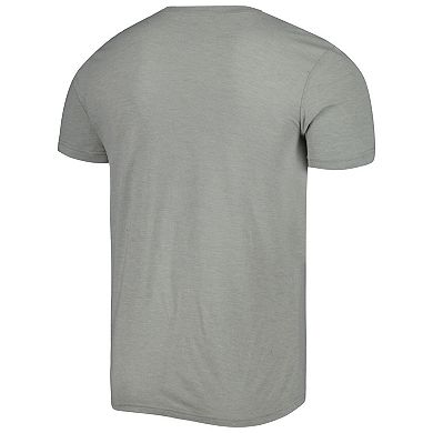 Men's adidas Heathered Gray Mississippi State Bulldogs Vintage Logo Tri-Blend T-Shirt