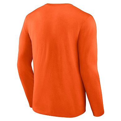 Men's Fanatics Branded Orange Philadelphia Flyers Skate Or Die Long Sleeve T-Shirt