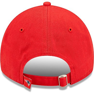 Men's New Era Red New England Patriots Icon Logo Core Classic 2.0 9TWENTY Adjustable Hat