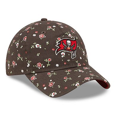 Women's New Era Pewter Tampa Bay Buccaneers  Floral 9TWENTY Adjustable Hat