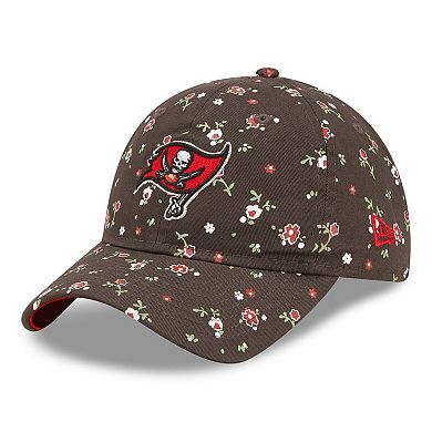 Women's New Era Pewter Tampa Bay Buccaneers  Floral 9TWENTY Adjustable Hat