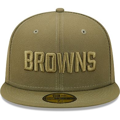 Men's New Era Olive Cleveland Browns Color Pack 59FIFTY Fitted Hat