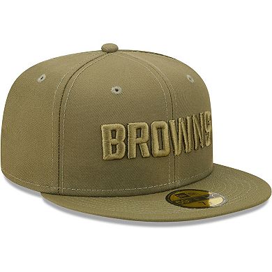 Men's New Era Olive Cleveland Browns Color Pack 59FIFTY Fitted Hat