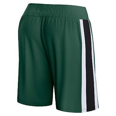 Men's Fanatics Branded Hunter Green Milwaukee Bucks Referee Iconic Mesh Shorts