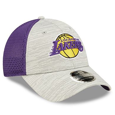 Men's New Era Gray/Purple Los Angeles Lakers Active 9FORTY Snapback Hat