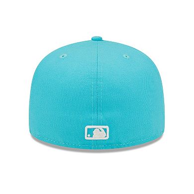 Men's New Era Blue Pittsburgh Pirates Vice Highlighter Logo 59FIFTY Fitted Hat