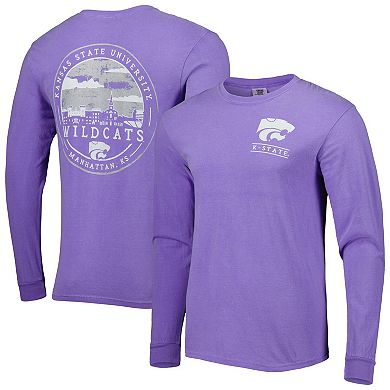 Men's Purple Kansas State Wildcats Circle Campus Scene Long Sleeve T-Shirt