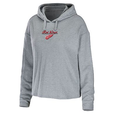 Women's WEAR by Erin Andrews Heather Gray Detroit Red Wings Logo Pullover Hoodie & Pants Sleep Set