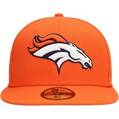 Men's New Era Orange Denver Broncos Super Bowl XXXIII Citrus Pop 59FIFTY Fitted Hat