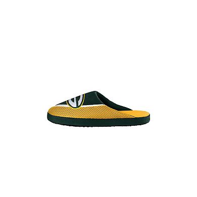 Youth FOCO Green Bay Packers Big Logo Color Edge Slippers