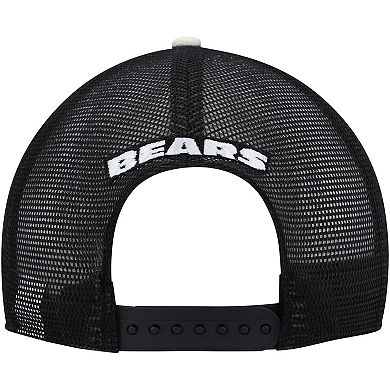 Men's New Era Cream/Black Chicago Bears Chrome Collection 9FIFTY Trucker Snapback Hat