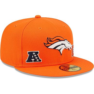Men's New Era Orange Denver Broncos Identity 59FIFTY Fitted Hat
