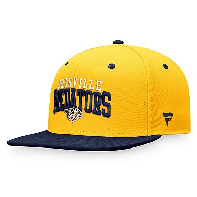 Men's Fanatics Branded  Gold/Navy Nashville Predators Iconic Two-Tone Snapback Hat