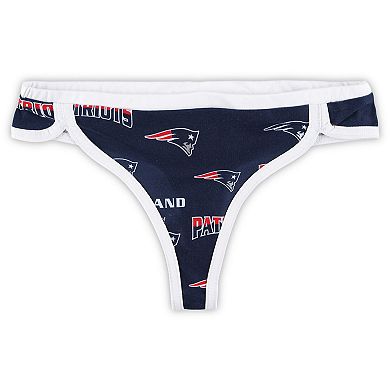 Women's Concepts Sport Navy/White New England Patriots Breakthrough Knit Thong