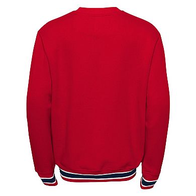 Youth Red Washington Capitals Classic Blueliner Pullover Sweatshirt