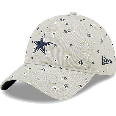 Women's New Era Gray Dallas Cowboys  Floral 9TWENTY Adjustable Hat