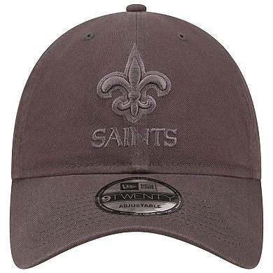 Men's New Era Graphite New Orleans Saints Core Classic 2.0 Tonal 9TWENTY Adjustable Hat