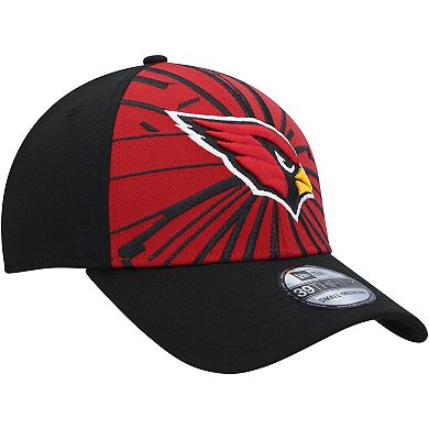 Men's New Era Cardinal/Black Arizona Cardinals Shattered 39THIRTY Flex Hat