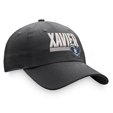 Men's Top of the World Charcoal Xavier Musketeers Slice Adjustable Hat