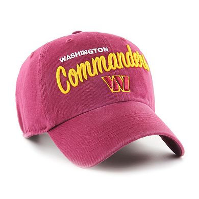 Women's '47 Burgundy Washington Commanders Phoebe Clean Up Adjustable Hat