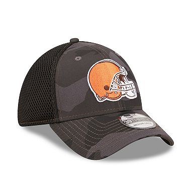 Men's New Era Camo/Black Cleveland Browns  Logo Neo 39THIRTY Flex Hat