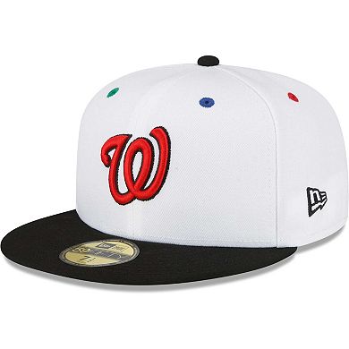 Men's New Era White/Black Washington Nationals 2018 MLB All-Star Game Primary Eye 59FIFTY Fitted Hat