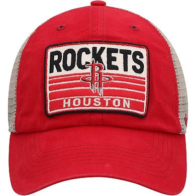 Men's '47 Red/Natural Houston Rockets Four Stroke Clean Up Snapback Hat