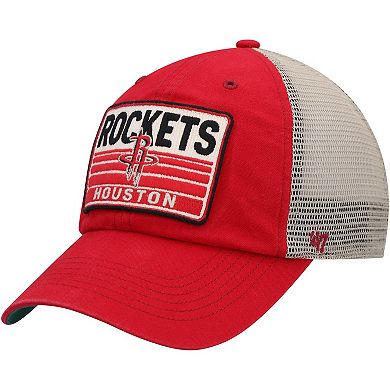 Men's '47 Red/Natural Houston Rockets Four Stroke Clean Up Snapback Hat